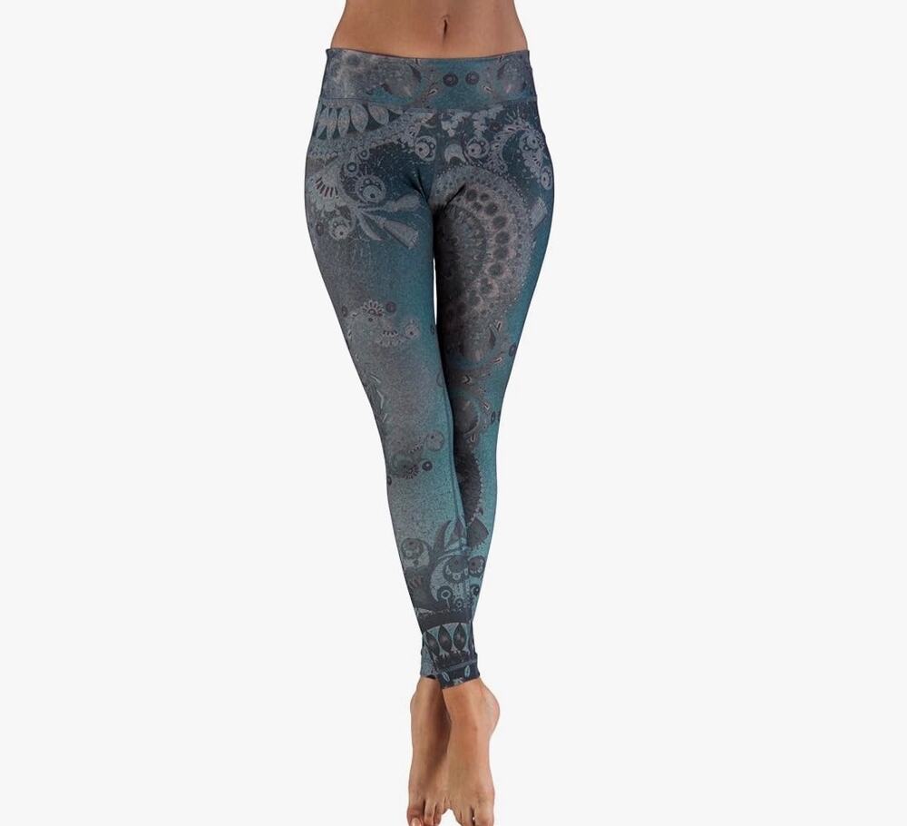 Niyama Gypsy Love Leggings - Printed Yoga Pants Womens Size L EUC